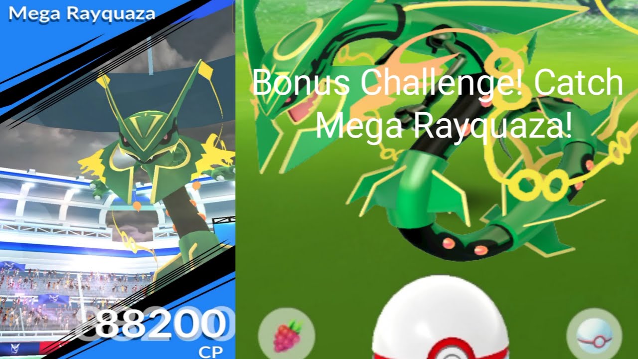 My first mega rayquaza raid and I got an XXL shiny : r/pokemongobrag