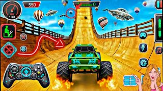 INSANE Mega Ramp Monster Truck Jump 😱 | Impossible Stunt! |2026Crazy Crashes| screenshot 2