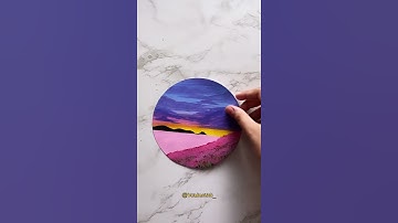 Acrylic painting transition 💓✨ #shorts #transition #acrylicpainting #sunsetpainting