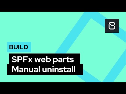 SPFx Web Parts | manual uninstall