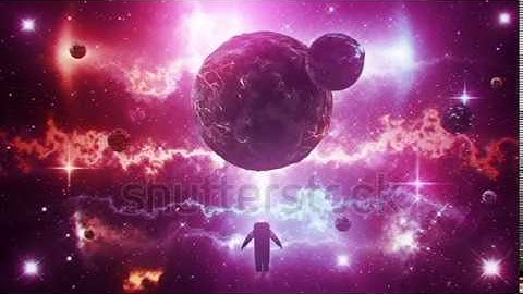 DAVE FX - Sci-Fi Space Planets with Nebula & Astronaut Loop Background