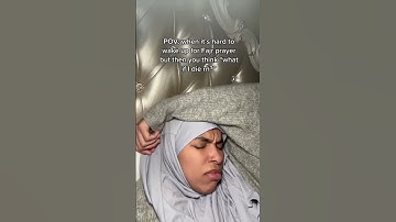 When its hard to wake up for Fajr Prayer | Faduma | #Shorts