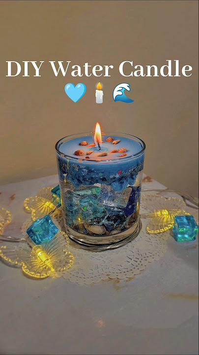 DIY Water Candle 🌊🩵 #craft #creative #candlemaking #candle #ocean #diy #shortvideo #shorts #amazing