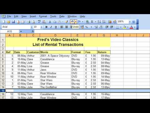 Microsoft Excel Tutorial for Beginners #27 - Database Pt.3 - Sorting Data