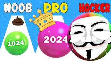 Ball Merge 2048  - NOOB vs PRO vs HACKER!