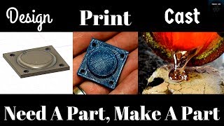 Designing, 3d Printing and Metal Casting a Replacement Part for a Carburetor