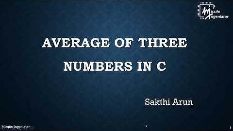 Lesson - 32 | Average of 3 numbers | C Tutorial
