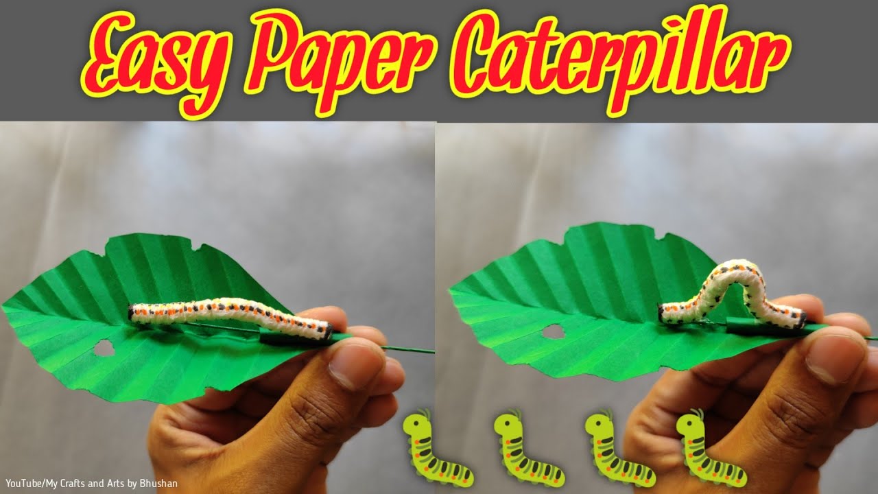 DIY Tissue paper caterpillar which moves forward and backward Easy