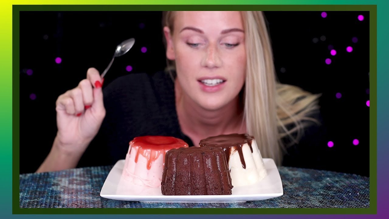 ASMR Mona Pudding MUKBANG 🍮 (satisfying mousse sounds)