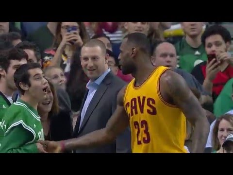 LeBron James Congratulates Special Olympian at Celtics Game
