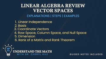 Vector Spaces - Linear Algebra Part 5 | Guided Notes