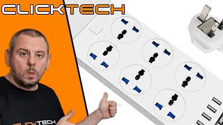 Iblockcube Universal Power Strip With Surge Protection Usb