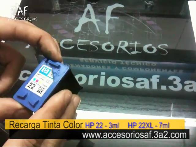 HP 22 y 22XL Recarga Cartucho de Tinta Color - YouTube