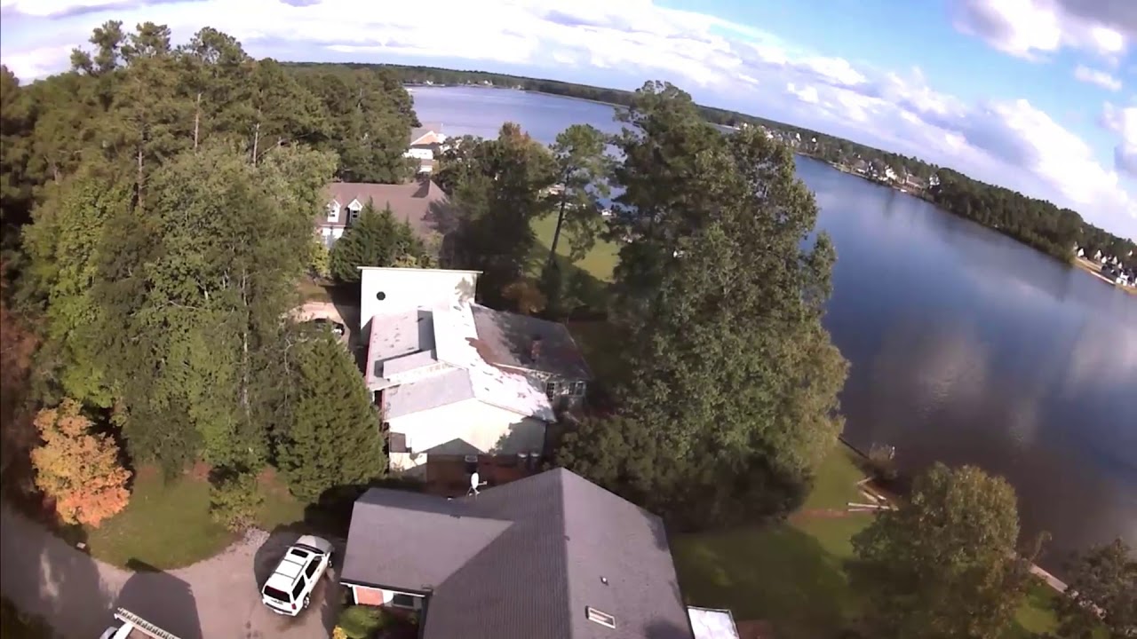 HOLY STONE DRONE HS700 FIRST TEST FLIGHT OVER CAROLINA LAKES SANFORD