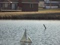 Pond yacht sailing