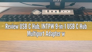 Review USB C Hub, INTPW 9-in-1 USB C Hub Multiport Adapter with 3.28FT Cable, USB C USB Hub with 4K