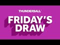 The National Lottery Thunderball Draw Results From Friday 27 March 2026