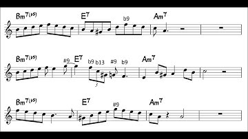 minor ii-V-I Licks - Autumn Leaves (for Tenor Sax)