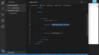 01 Shopping cart functions variables