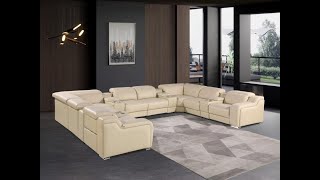 1116 Global United 12-Piece  4-Power Reclining Italian Leather Sectional PRODUCT ASSEMBLY