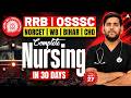 RRB Nursing Superintendent/NORCET/OSSSC/Bihar/WB Staff Nurse Marathon Class | By Vivek Sir
