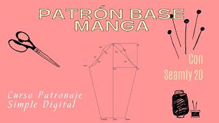 Patrón Base Manga Curso Patronaje Simple Digital Con Seamly2D