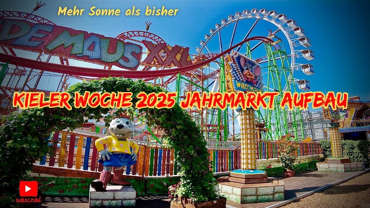 Kieler Woche 2025 Jahrmarkt Aufbau🎡+Kleine Hörn Bühne - Die musikalische Oase am Jahrmarkt Aufbau ⛵️