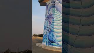 New Amazing Qual and Octopus Mural On local Bridge in Eureka Ca you gotta see 2022 best Art Painting