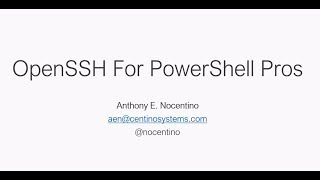 OpenSSH for PowerShell Pros Information