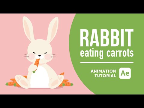 Rabbit Eating Carrots Animation - After Effects Tutorial #85