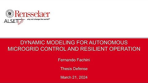 Dyanmic Modeling for Autonomous Microgrid Control and Resilient Operation