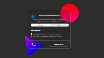 Pricing Card Design with Glassmorphism Effect