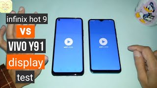 infinix hot 9 vs vivo y91 display quality test