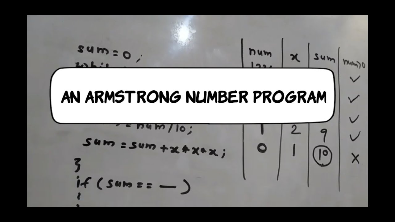 Program to check if a number is armstrong number | Programming in C ...