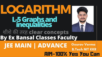 Logarithm 5th Lecture Inequalities/Graphs of logarithm Class 11th  IIT JEE Mathematics Gourav Verma