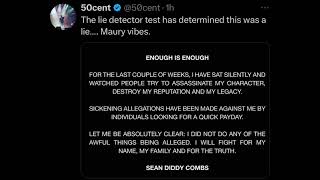 50 CENT TROLLIN DIDDY 🤣 | “THE LIE DETECTOR TEST DETERMINES THAT WAS A LIE”