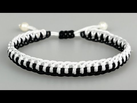 Continuous Larks Head Knot Friendship Bracelet | Easy Chain Macrame Bracelet DIY at Home【A015】