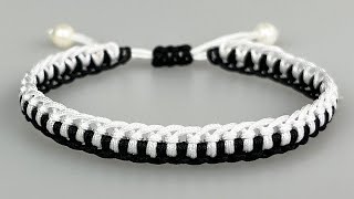 Continuous Larks Head Knot Friendship Bracelet | Easy Chain Macrame Bracelet DIY at Home【A015】