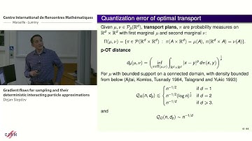 Dejan Slepčev: Gradient flows for sampling and their deterministic interacting particle (...)