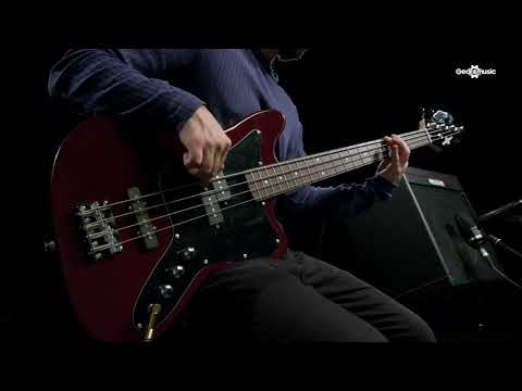 seattle-bass-guitar-by-gear4music,-red-wine-|-gear4music-demo