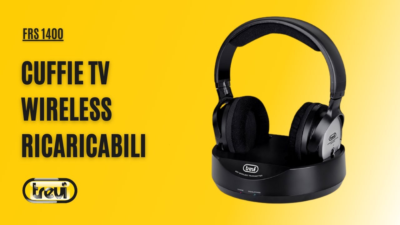 TREVI / CUFFIE TV WIRELESS RICARICABILI FRS 1400 R NERE 