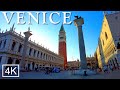 Venice italy  piazza san marco at sunset  st marks square 4k