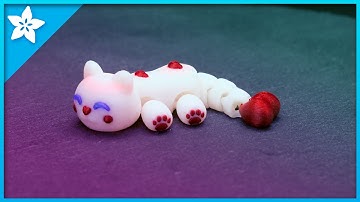 Kawaii Cat Valentine #timelapse #adafruit #3dprinting