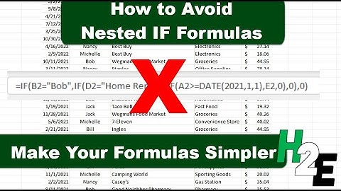 How to Avoid Using Nested IF Statements in Excel