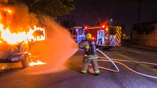 LAFD Engine 10: Well Involved Van Fire