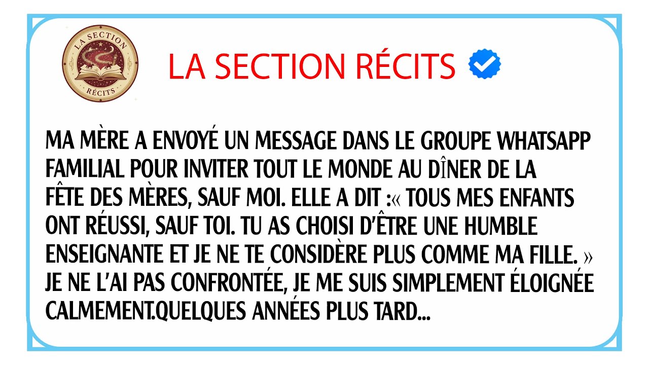 Tu n'es plus ma fille : Le message qui a brisé ma vie