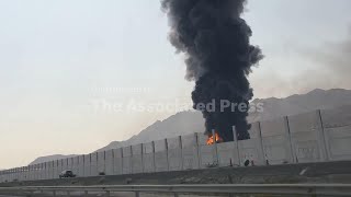 Fire breaks out after drone interception in UAE