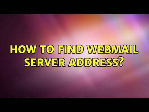 How to find webmail server address?