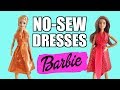 How to make Dresses for Barbie Without Sewing. Cross dress. Clothes for dolls