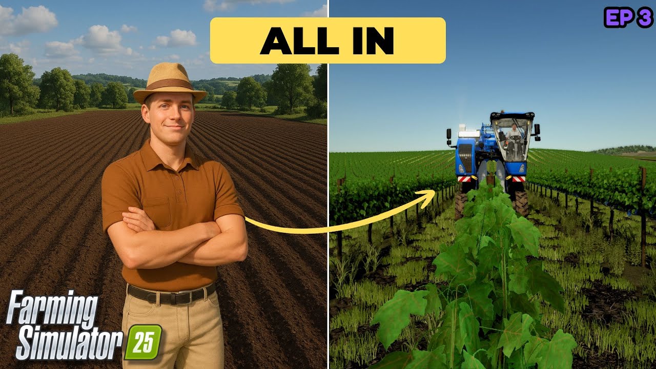Удвоение ставок | Строительство идеального виноградника в Farming Simulator 25 (эпизод 3)
